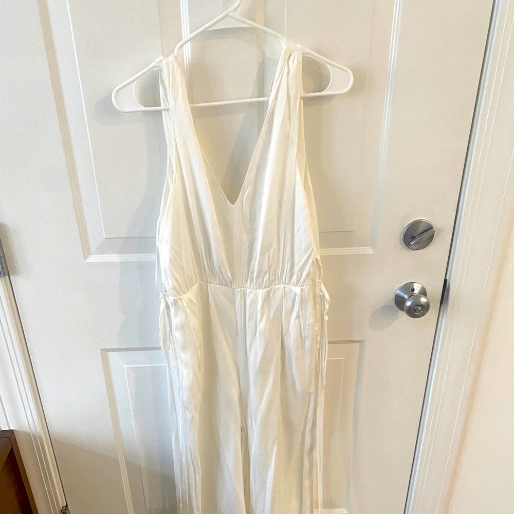 While wide leg jumpsuit